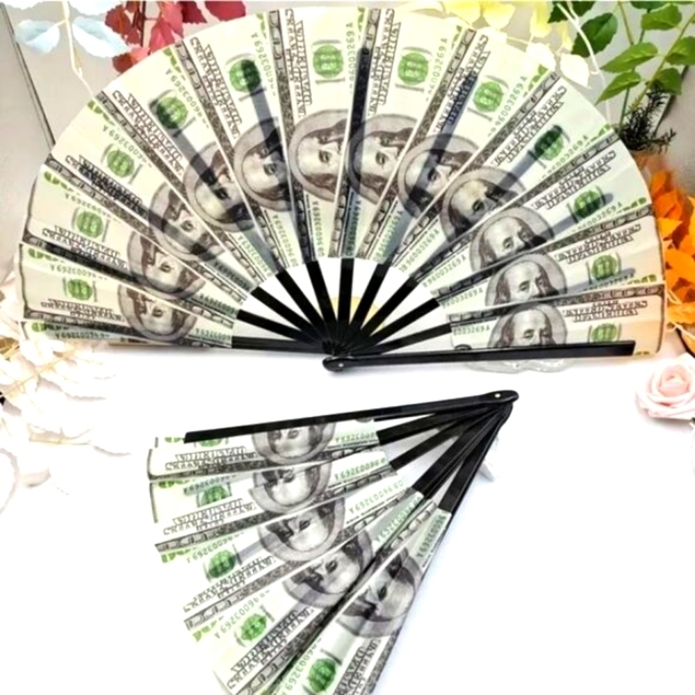 Stylish  Money Print Hand Fan